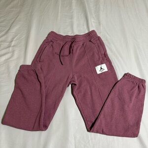 Air Jordan Dark Pink Joggers with zipper pockets